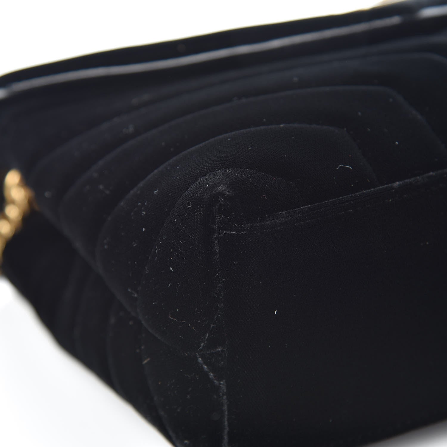 Saint Laurent Velvet Y Quilted Monogram Small Loulou Chain Satchel Black 8 of 11