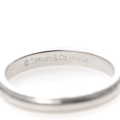 Tiffany Platinum 3mm Milgrain Wedding Band Ring 56 7.5 4 of 4