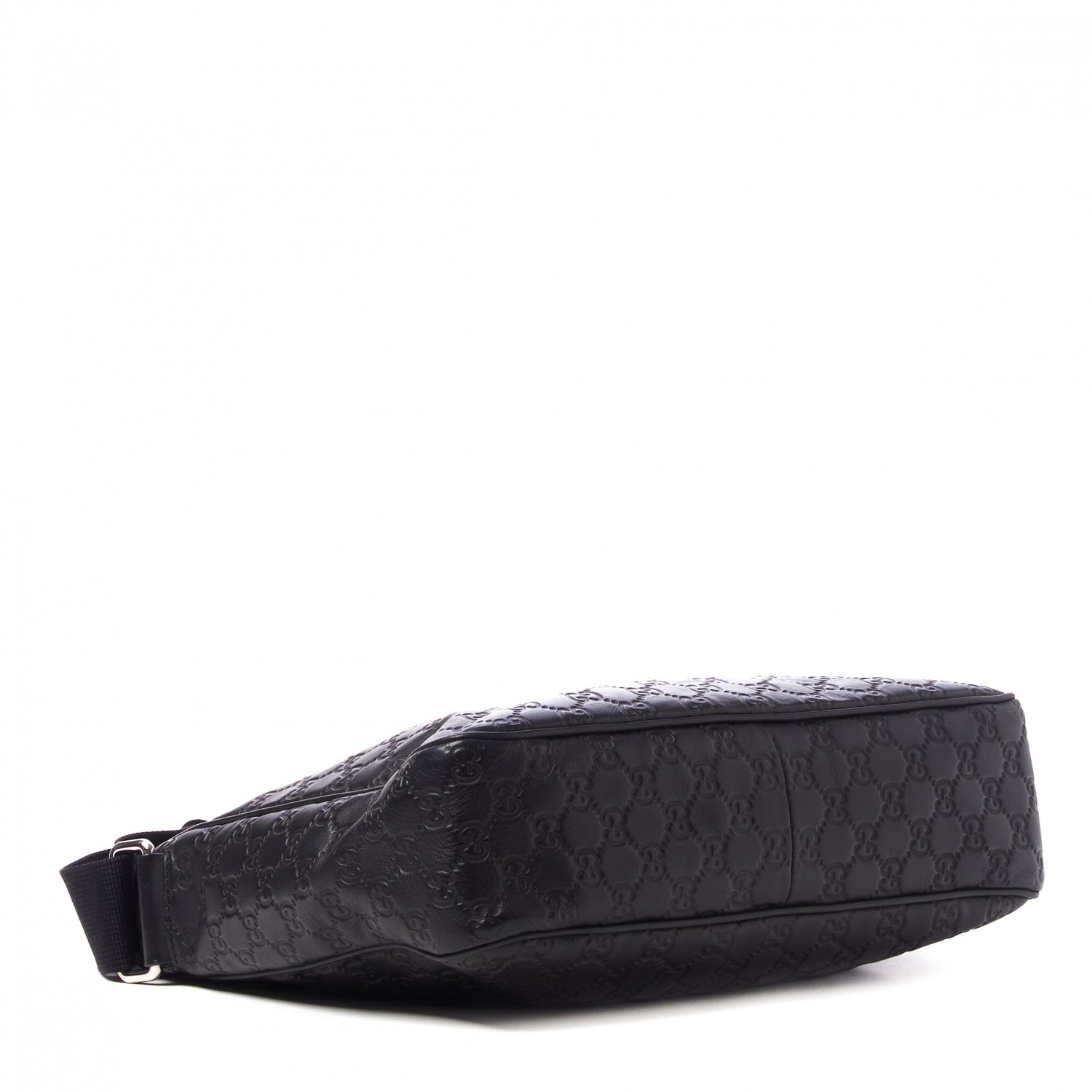 Gucci Guccissima Flat Messenger Bag Black 3 of 8