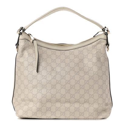 Gucci Guccissima Medium GG Twins Hobo Off White 1 of 10