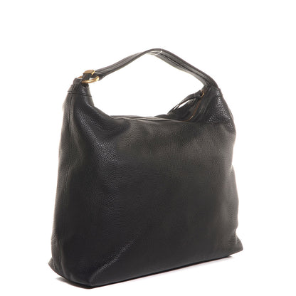 Gucci Leather Medium Twill Hobo Black 3 of 9
