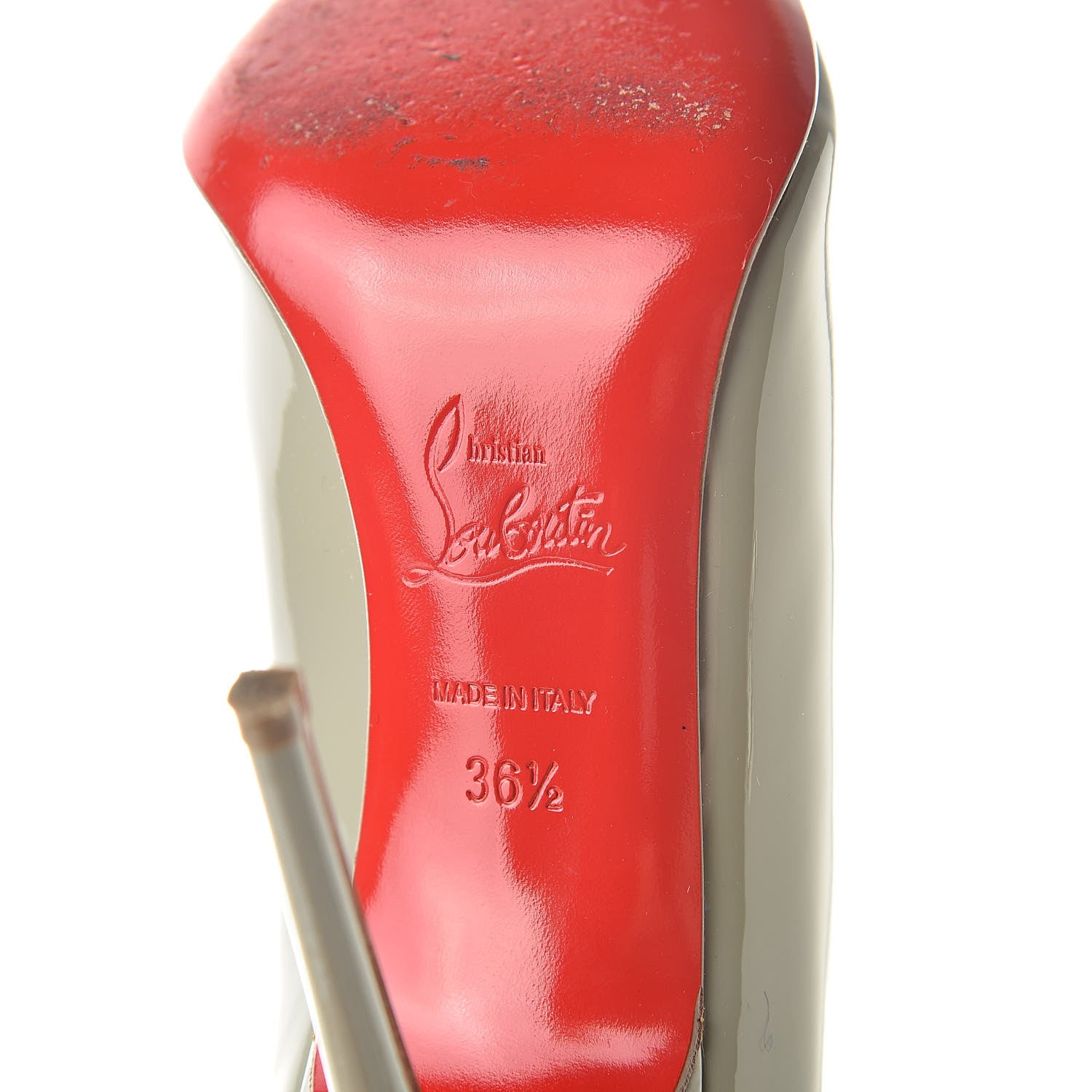 Christian Louboutin Patent Decollete 554 100 Pumps 36.5 Gris 7 of 14