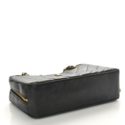 Chanel Lambskin Chevron Quilted Camera Case Black 4 of 10