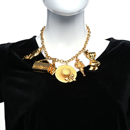 Chanel Metal CC Charm Short Necklace Gold 3 of 12