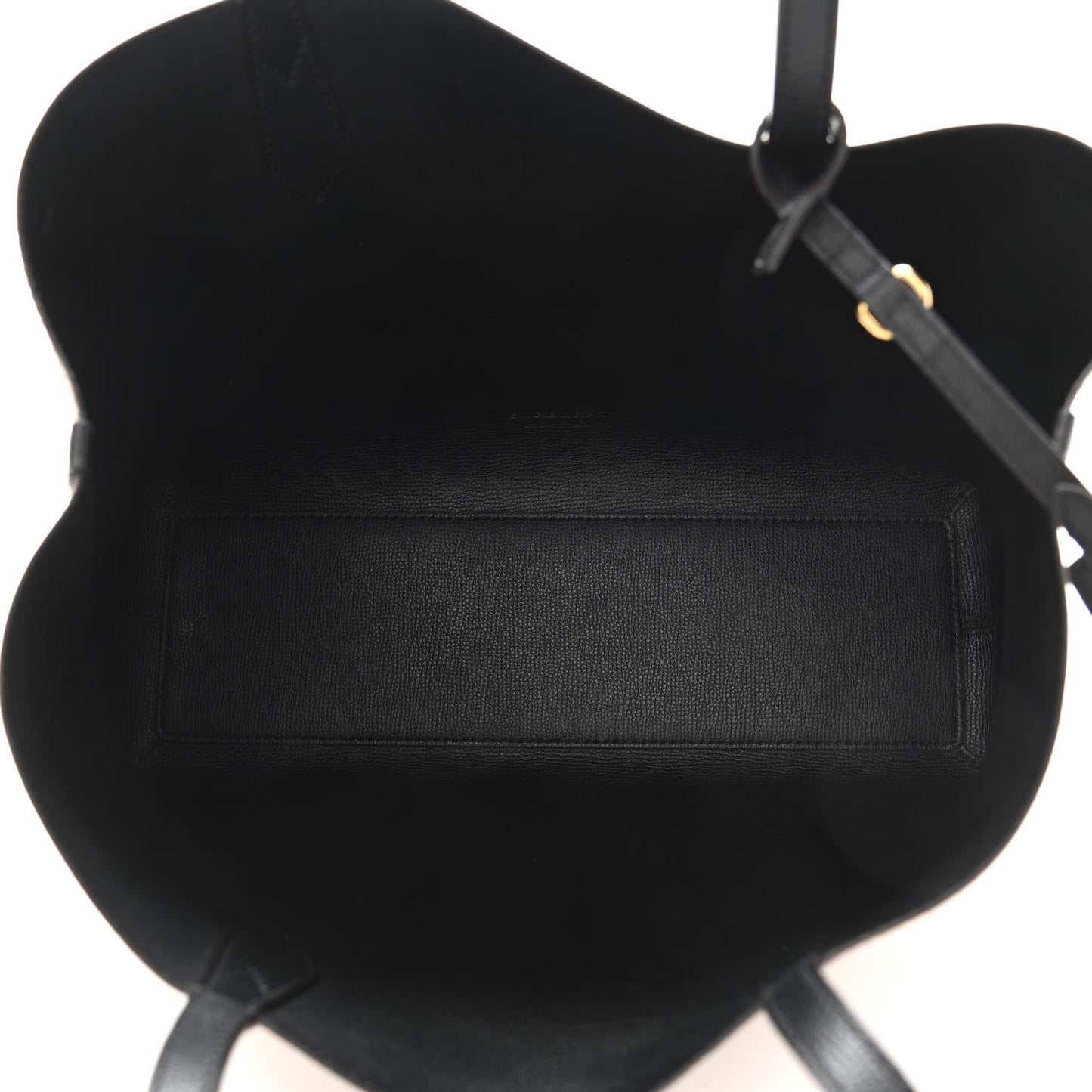 Grainy Calfskin Haymarket Check Medium Reversible Tote Black
