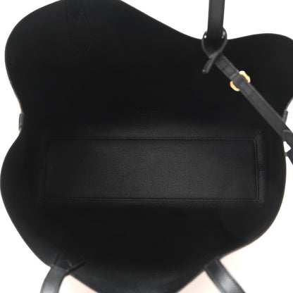 Burberry Grainy Calfskin Haymarket Check Medium Reversible Tote Black 18 of 22