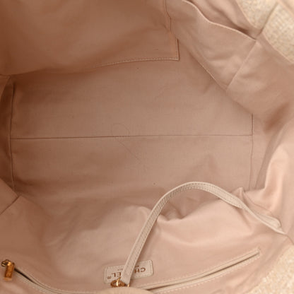 Chanel Mixed Fibers Calfskin Medium Deauville Tote Light Beige 5 of 10