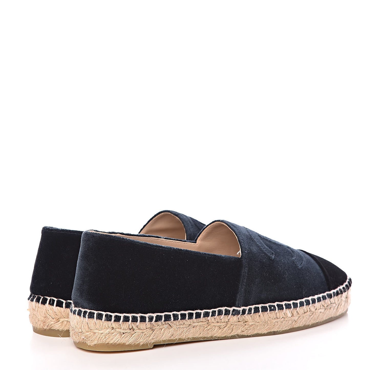 Velvet Logo Espadrilles 39 Blue Black