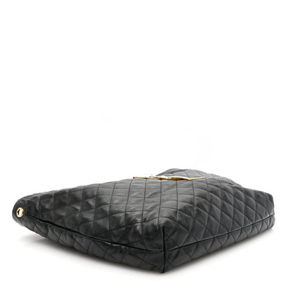 Saint Laurent Lambskin Quilted Maxi Icare Shopping Tote Black 5 of 10