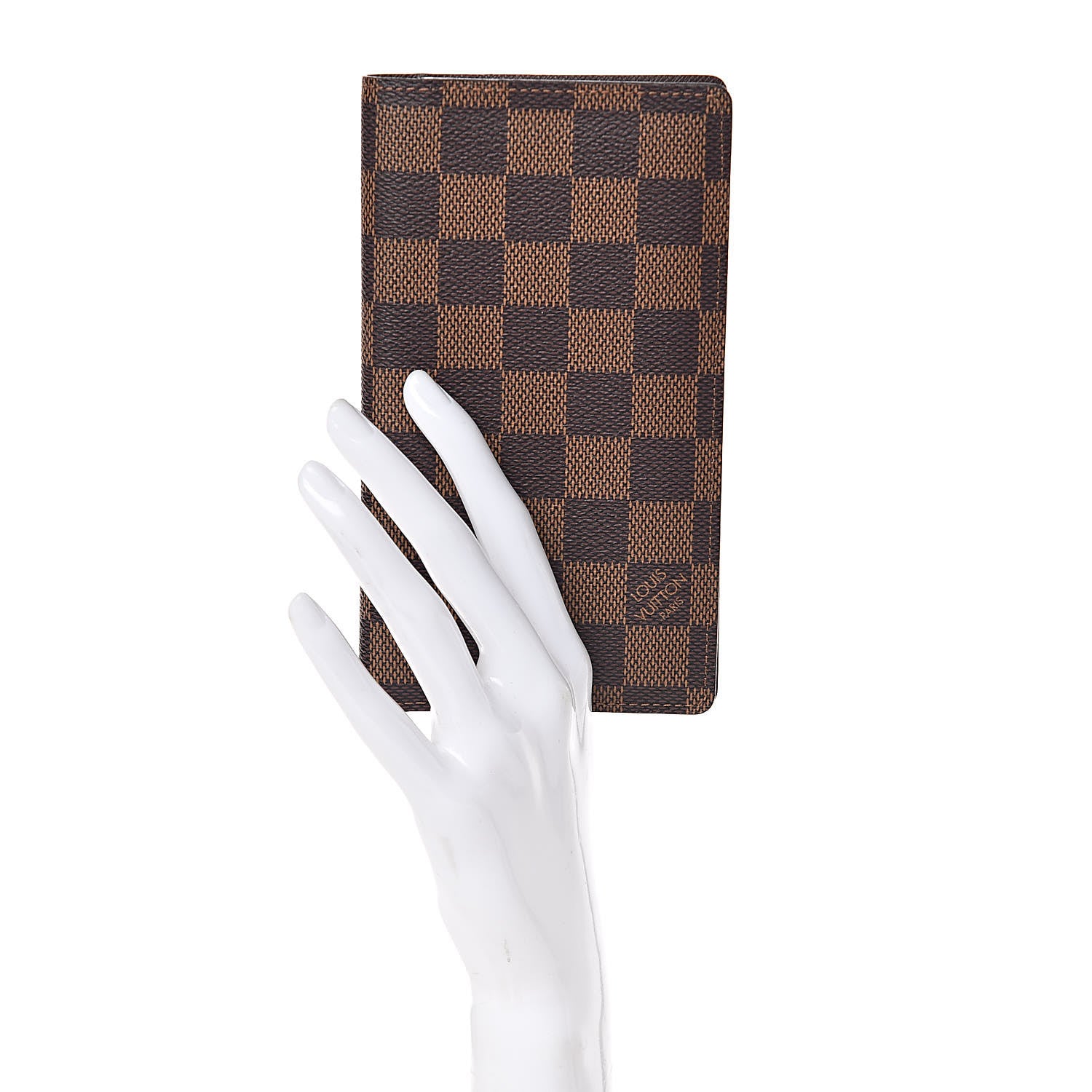 Louis Vuitton Damier Ebene Checkbook Cover Wallet 2 of 8