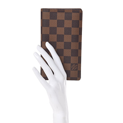 Louis Vuitton Damier Ebene Checkbook Cover Wallet 2 of 8
