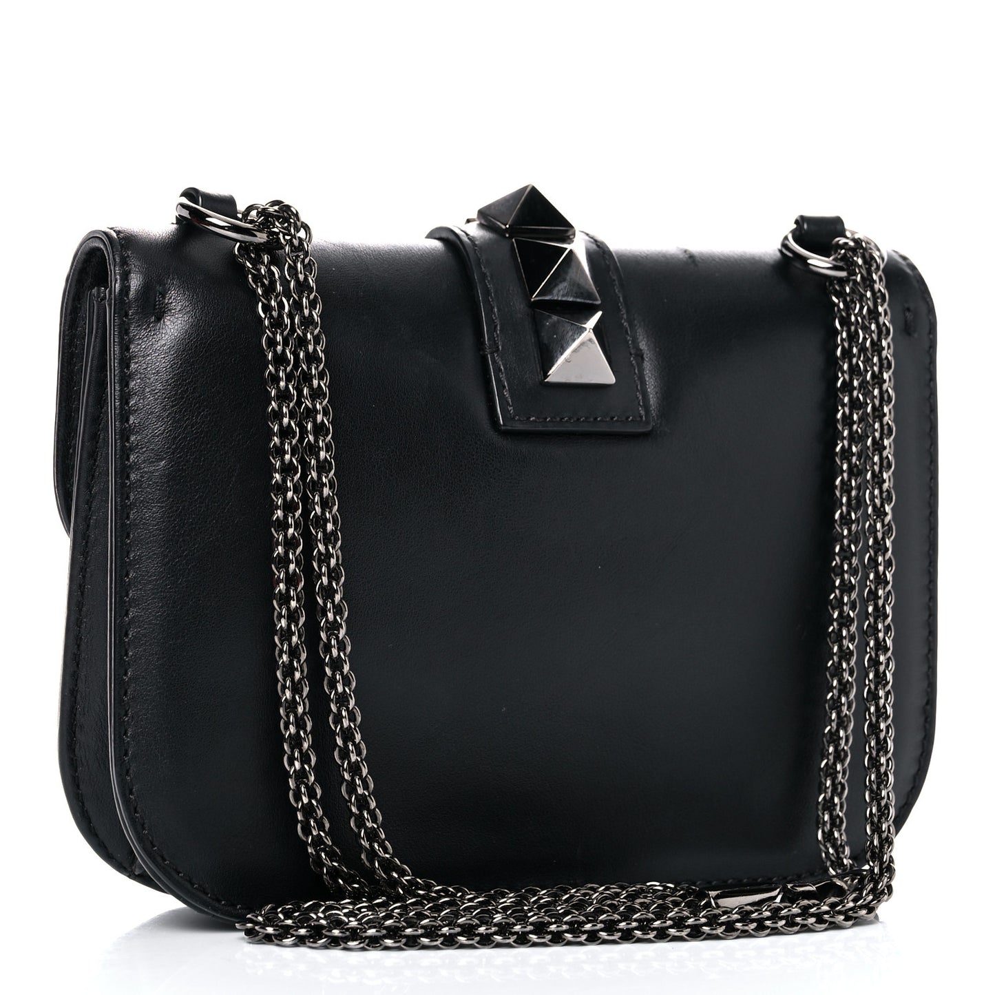 Vitello Small Glam Lock Rockstud Flap