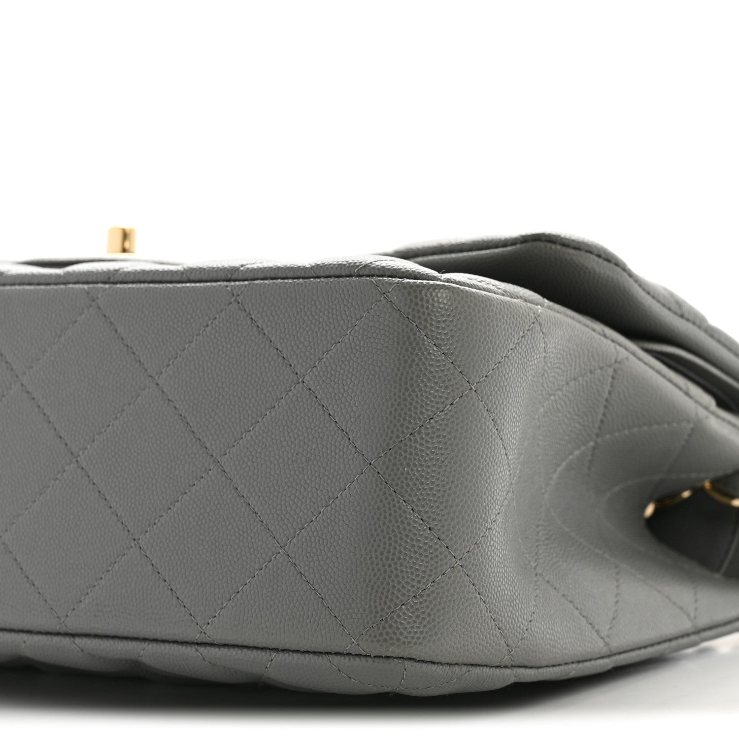 Chanel Caviar Quilted Jumbo Double Flap Grey 10 of 13