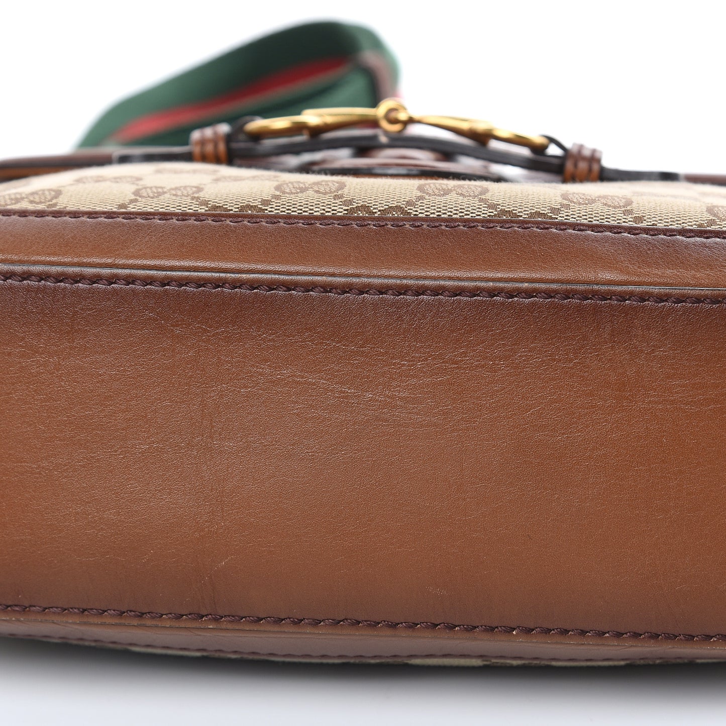 Monogram Medium Lady Web Shoulder Bag Beige Cuir