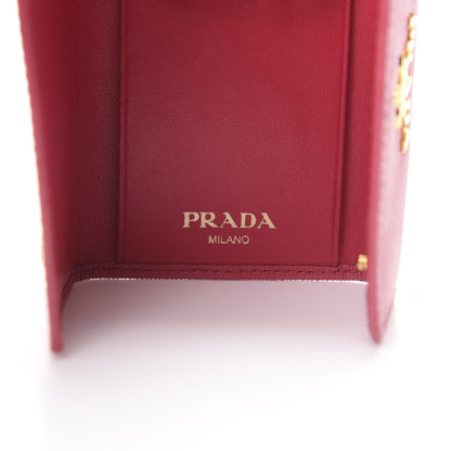 Prada Vitello Move Metal 6 Key Holder Peonia 6 of 10