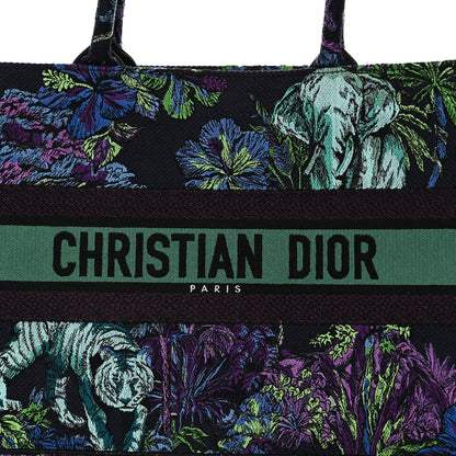 Christian Dior Canvas Embroidered Medium Toile de Jouy Voyage Book Tote Blue Multicolor 8 of 12