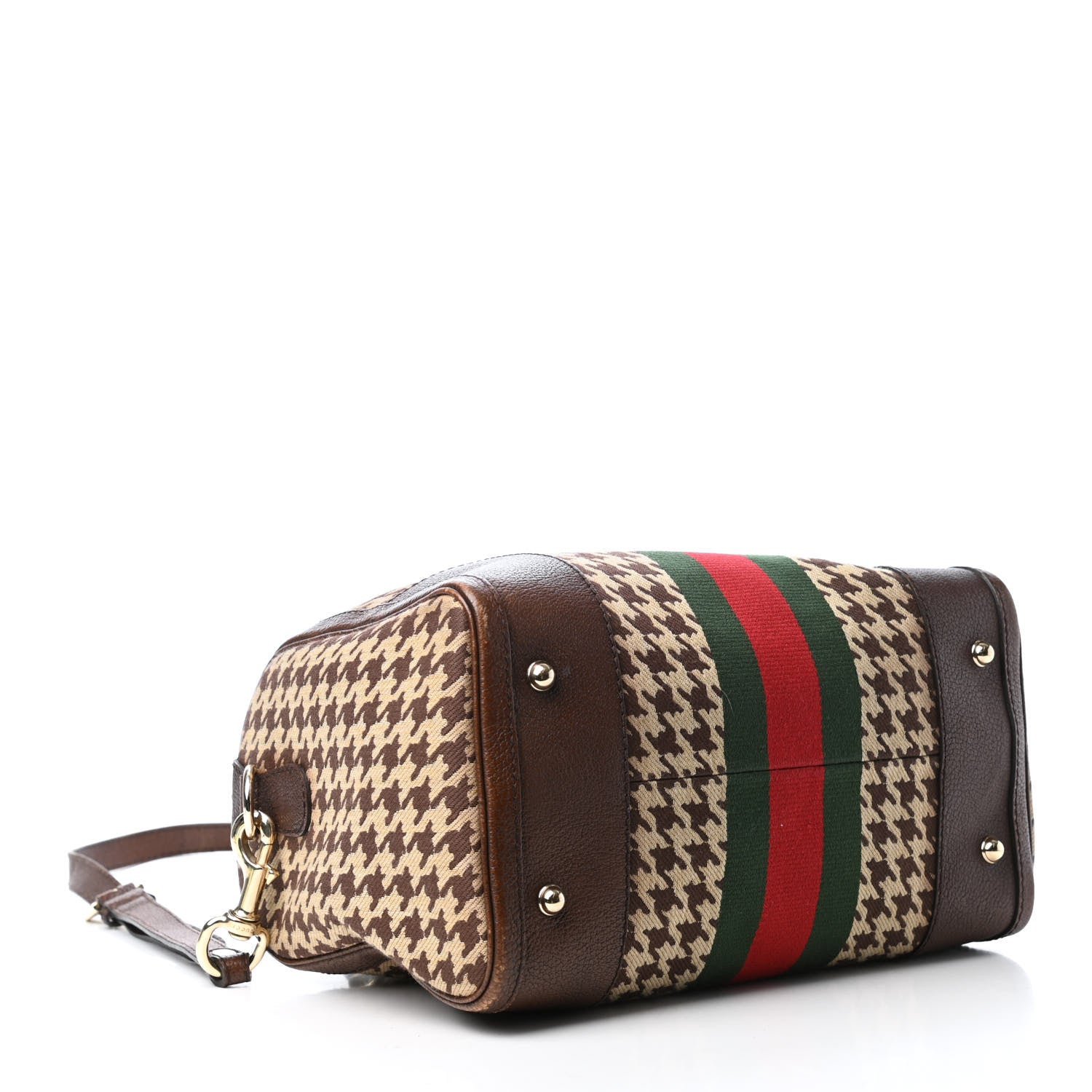 Gucci Fabric Pied De Poule Seventies Web Boston Brown 3 of 4