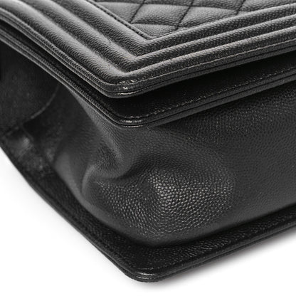 Chanel Caviar Quilted Medium Boy Flap So Black 8 of 9