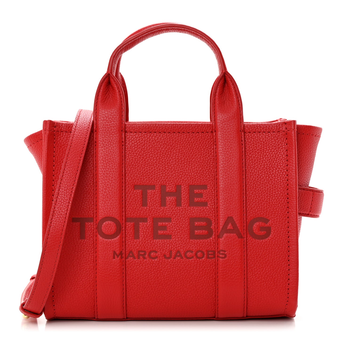 Grained Calfskin Small The Tote Bag Red
