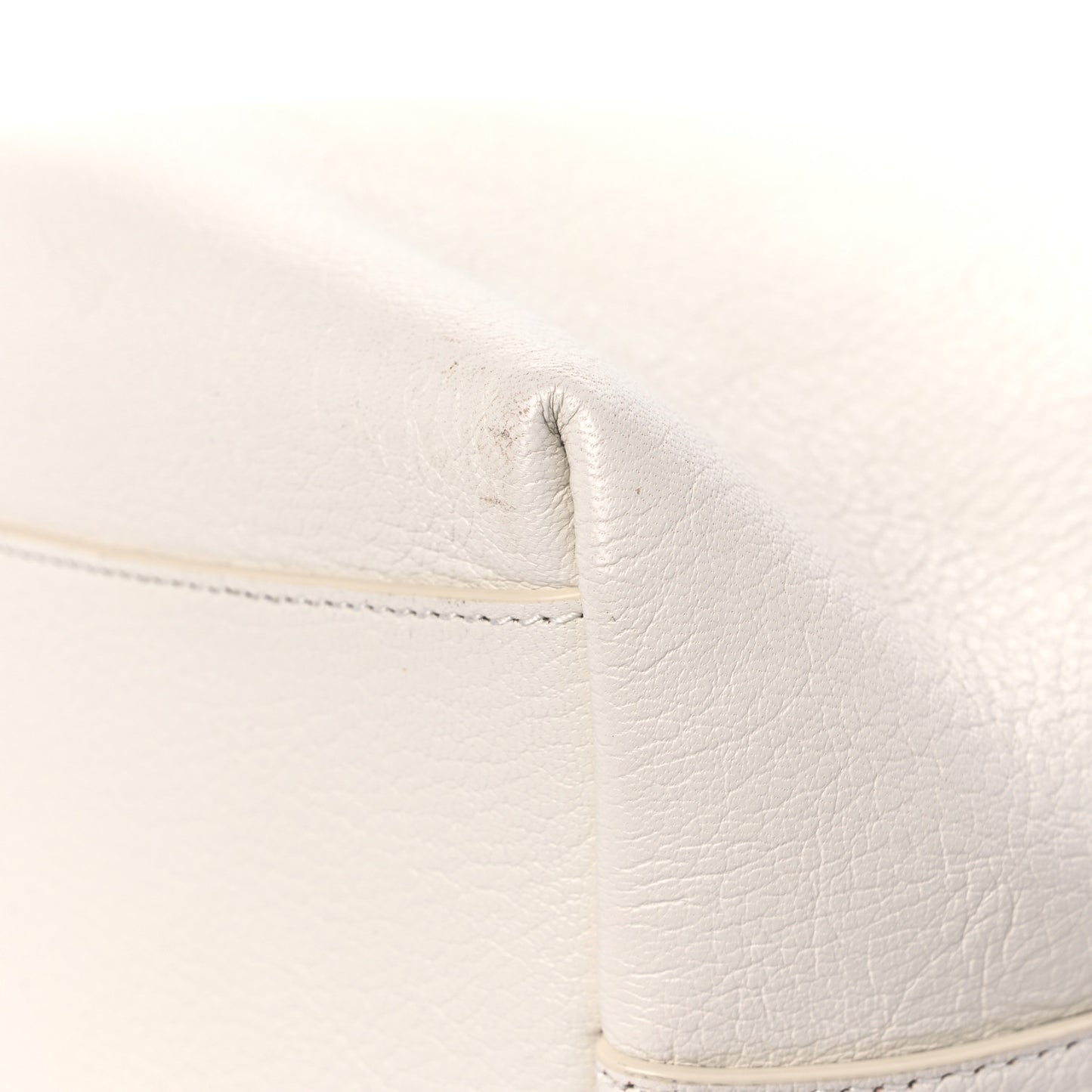 Grainy Goatskin Bon Bon Bucket Bag Latte