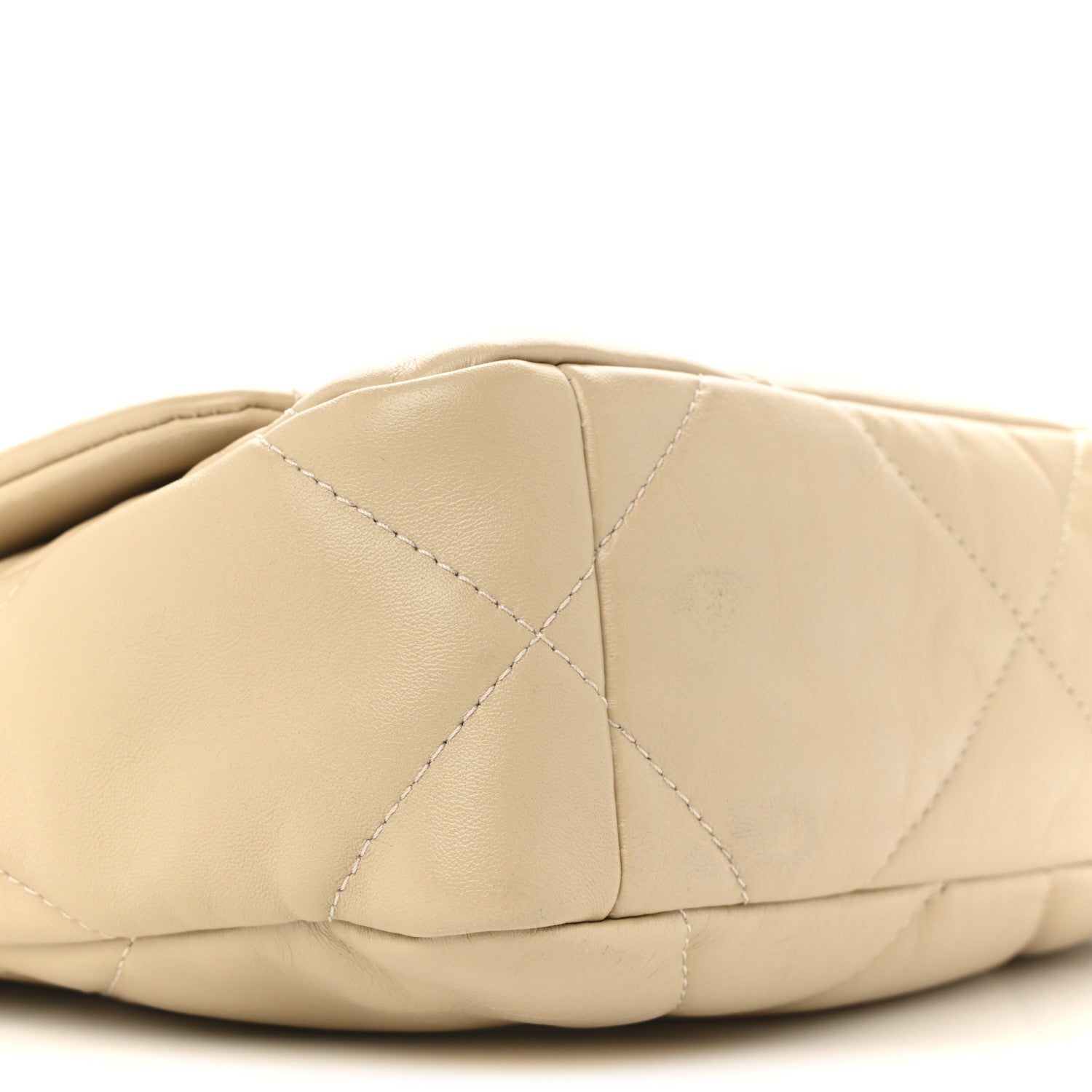 Chanel Lambskin Quilted Medium Chanel 19 Flap Light Beige 9 of 10