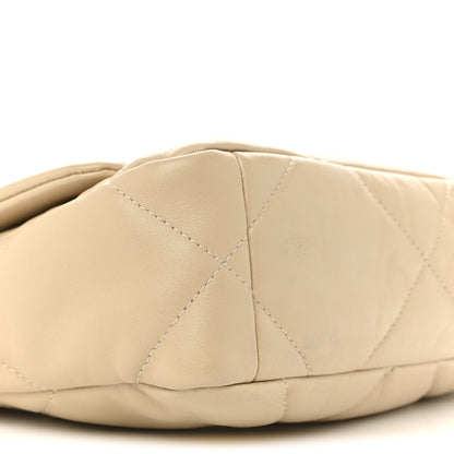 Chanel Lambskin Quilted Medium Chanel 19 Flap Light Beige 9 of 10