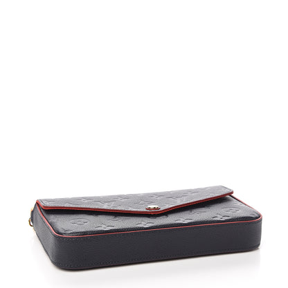 Louis Vuitton Empreinte Pochette Felicie Chain Wallet Marine Rouge 4 of 12