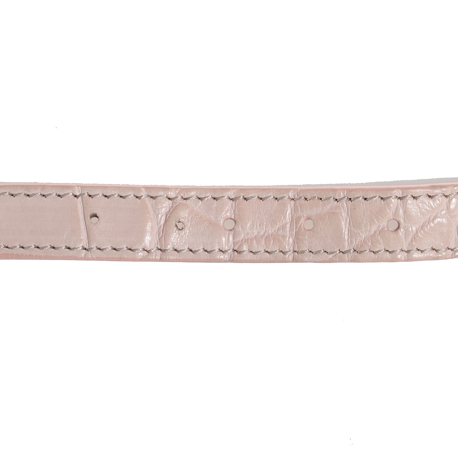 Balenciaga Agneau Classic Silver Hardware Croco Double Tour Bracelet Bois De Rose 7 of 8