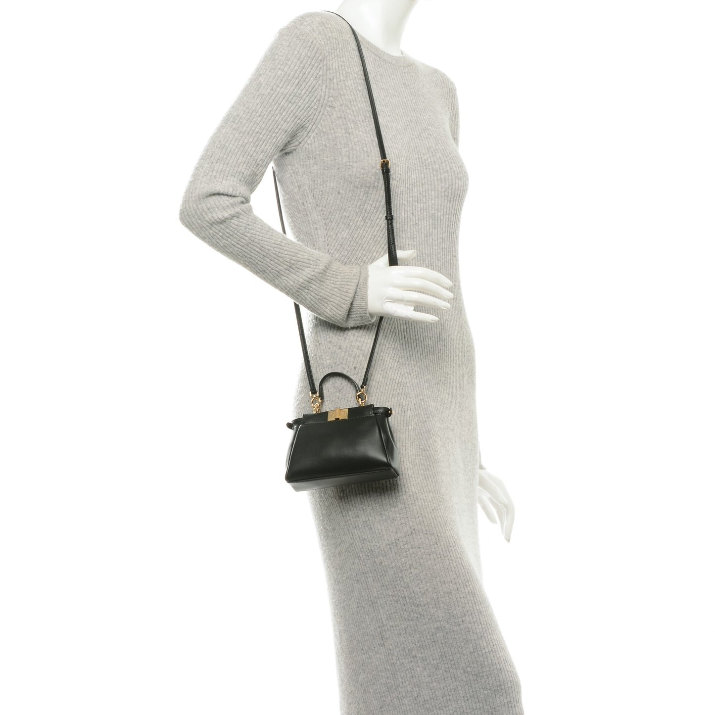 Nappa Micro Peekaboo Iconic Satchel Black