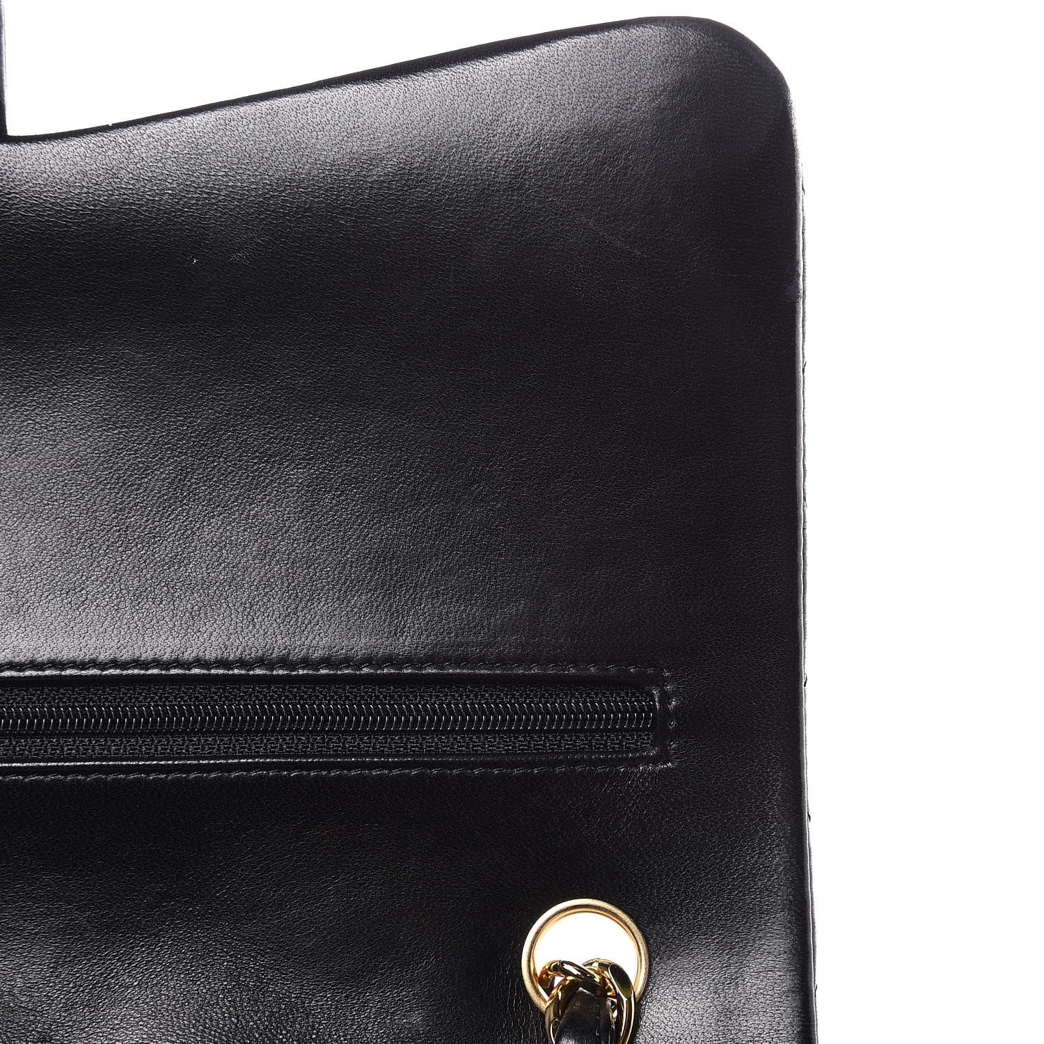 Chanel Lambskin Quilted Jumbo Double Flap Black 15 of 16