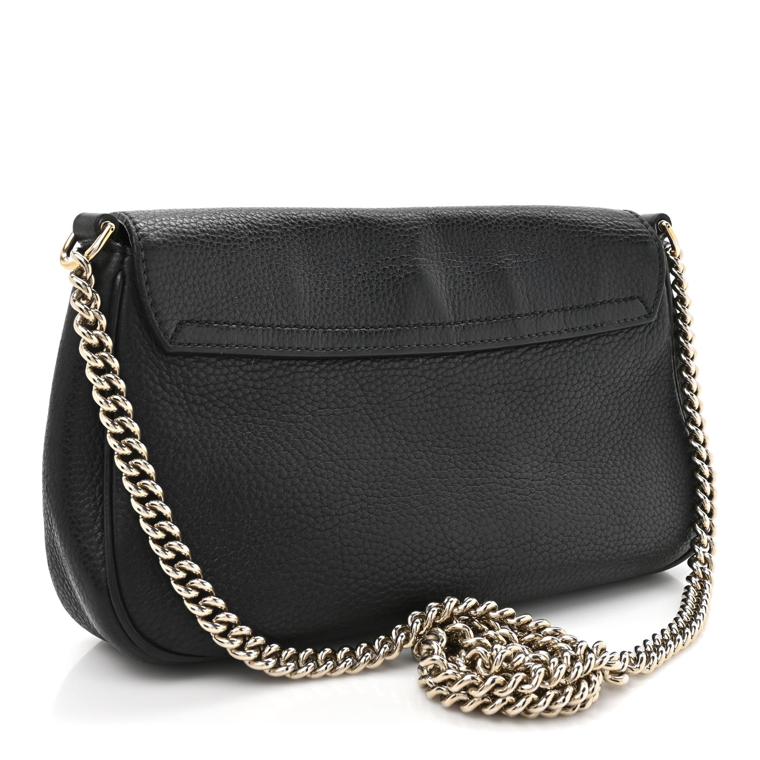 Gucci Pebbled Calfskin Medium Soho Flap Crossbody Black 4 of 27