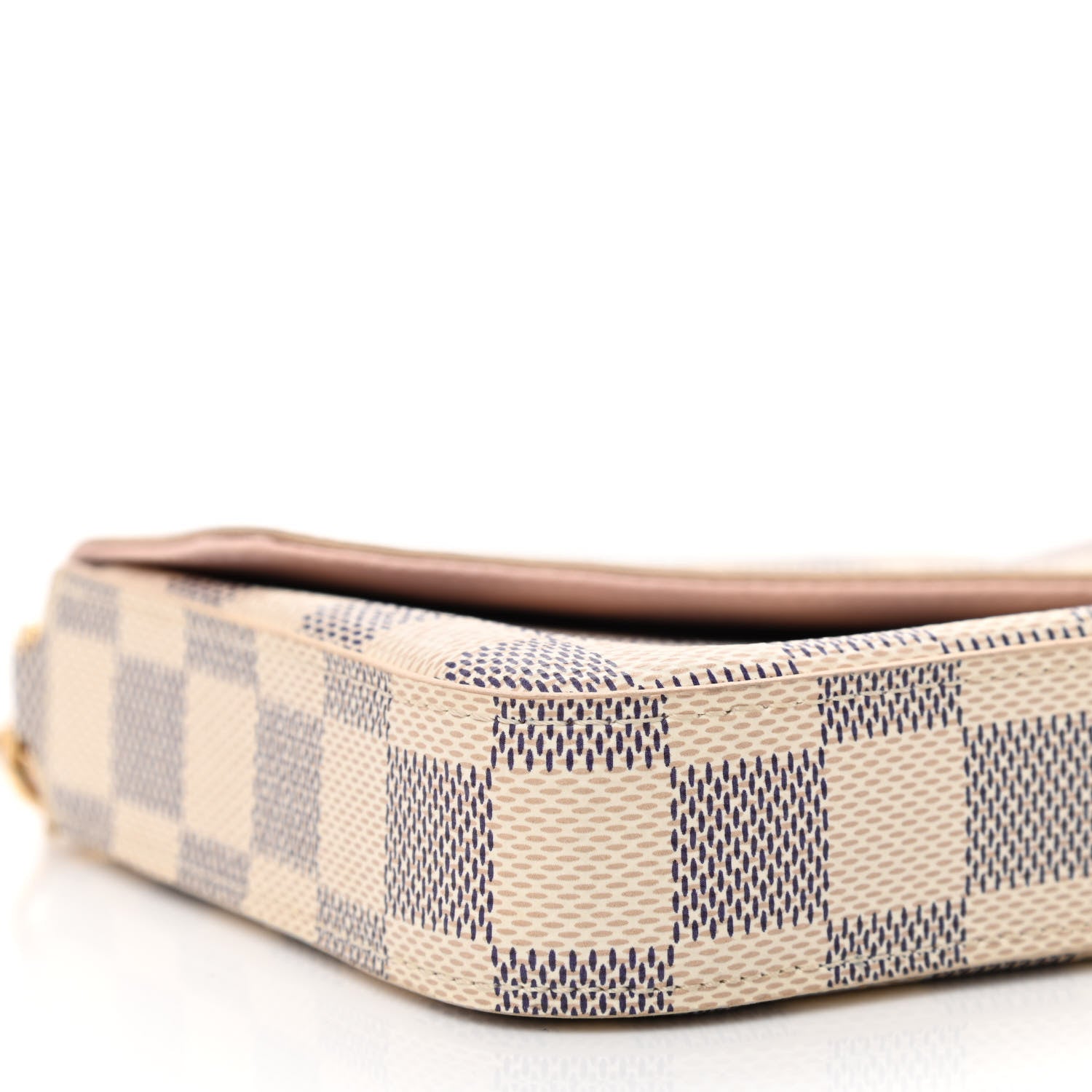 Louis Vuitton Damier Azur Pochette Felicie Chain Wallet Rose Ballerine 10 of 12