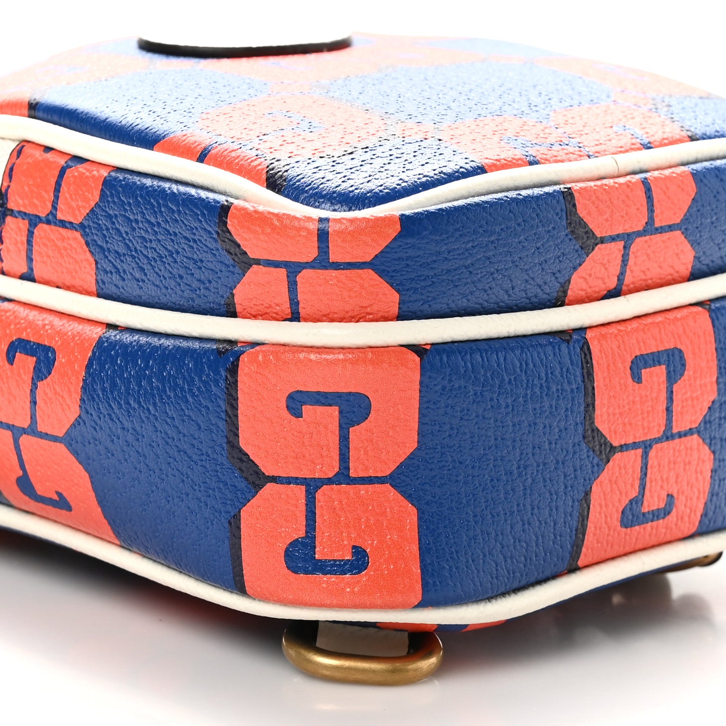 Dollar Calfskin Sling Bag Blue Orange Multicolor