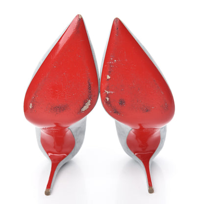 Christian Louboutin Veau Velours Pigalle Follies 100 Pumps 39.5 Nuage 7 of 13