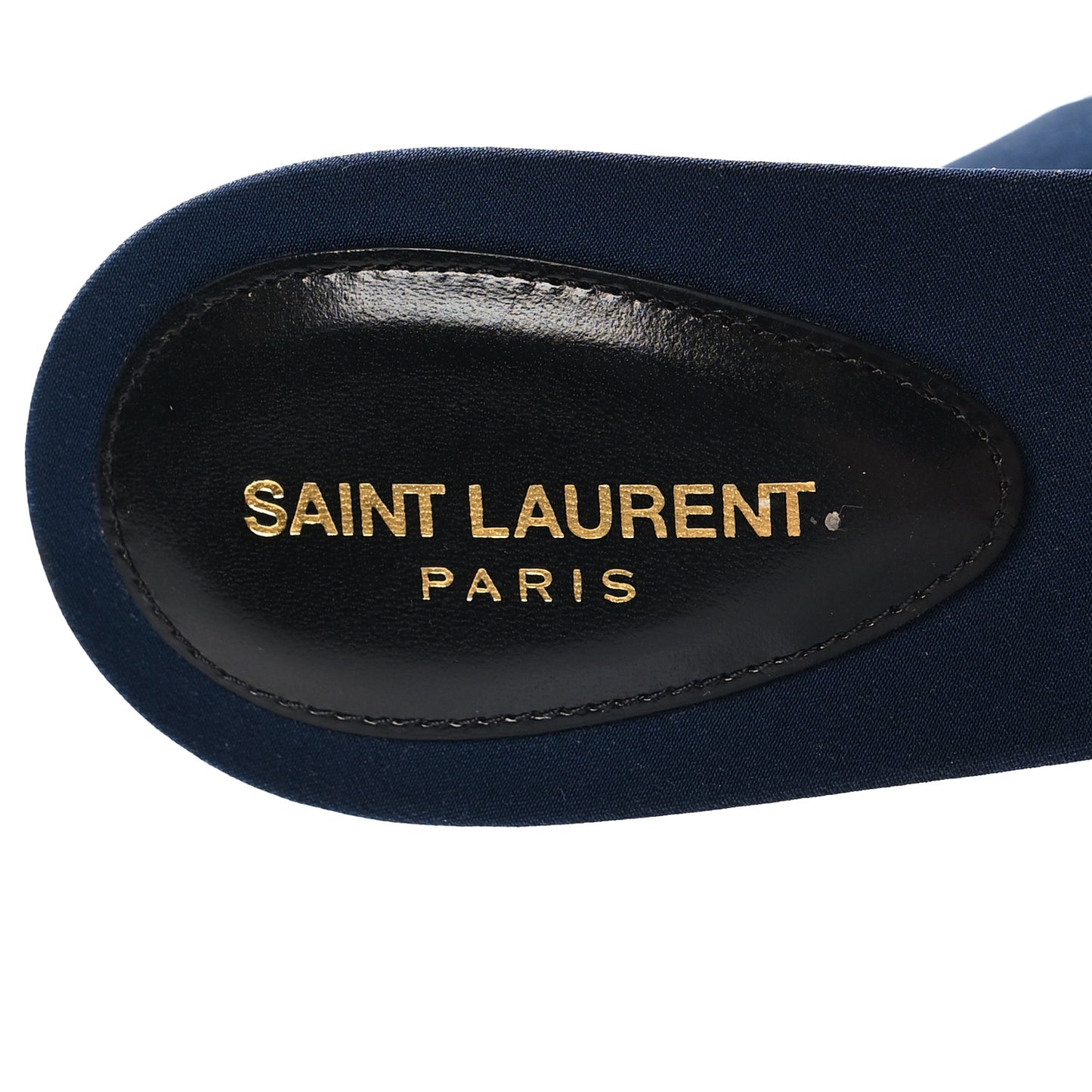 Crepe De Chine Suite Mule Sandals 40 Dark Blue