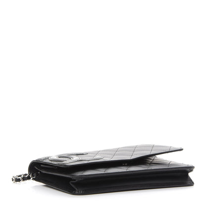 Chanel Calfskin Quilted Cambon Wallet On Chain WOC Black 4 of 11