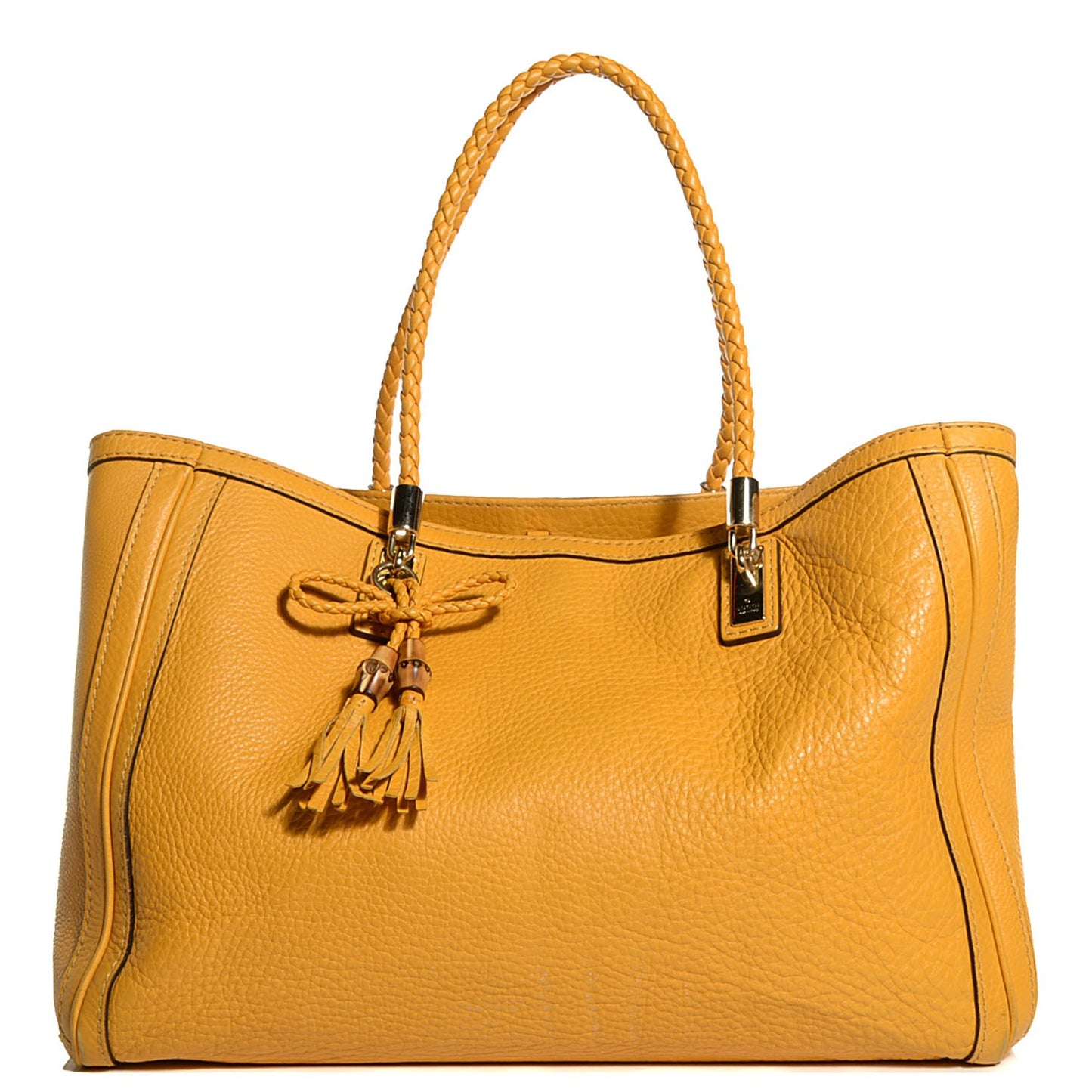 Pebbled Calfskin Medium Bella Tote Bumblebee