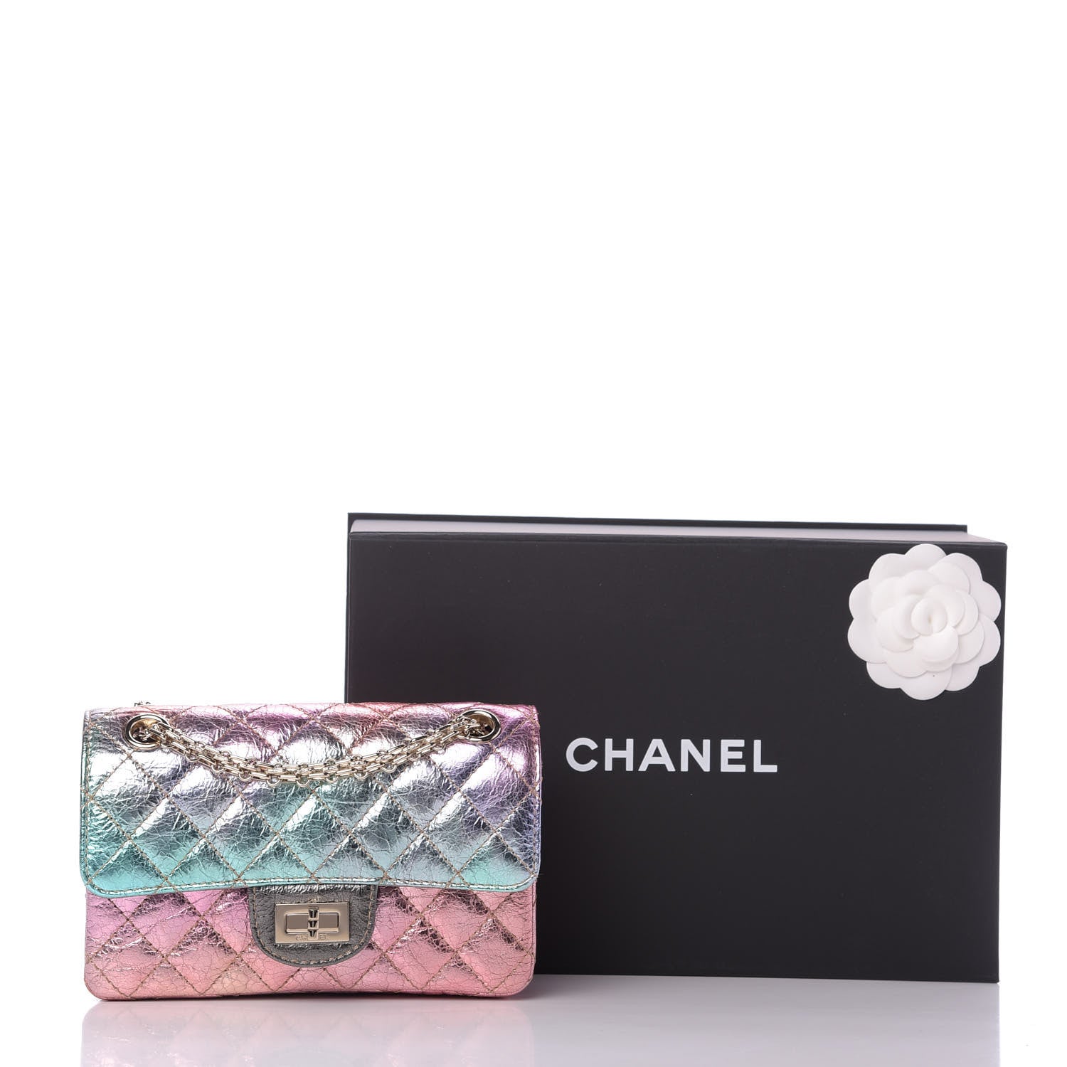 Chanel Metallic Goatskin Quilted Mini 2.55 Reissue Flap Multicolor 10 of 10