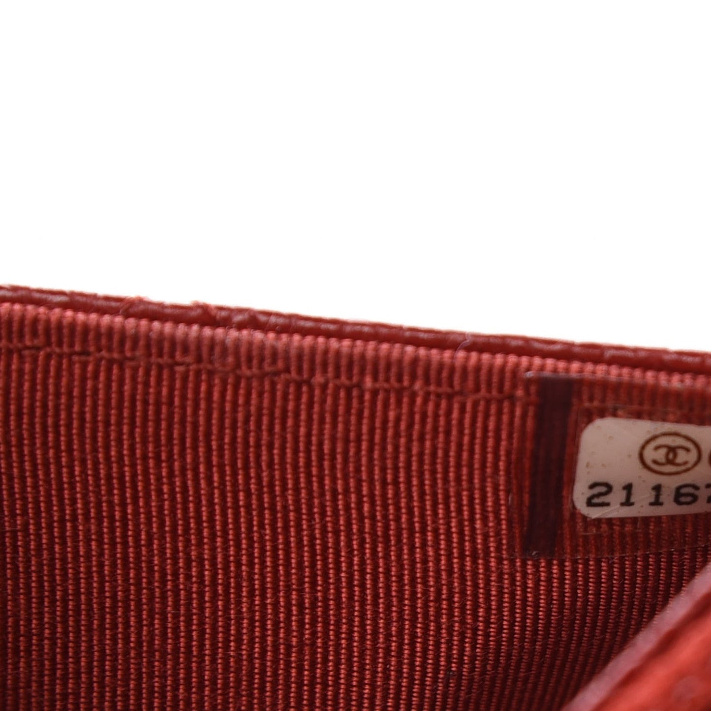 Caviar Quilted Wallet on Chain WOC Red