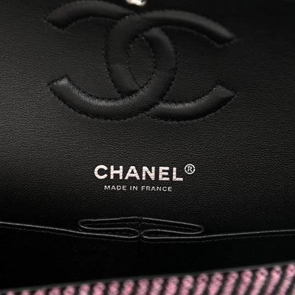 Chanel Wool Tweed Quilted Medium Double Flap Pink Black 6 of 12