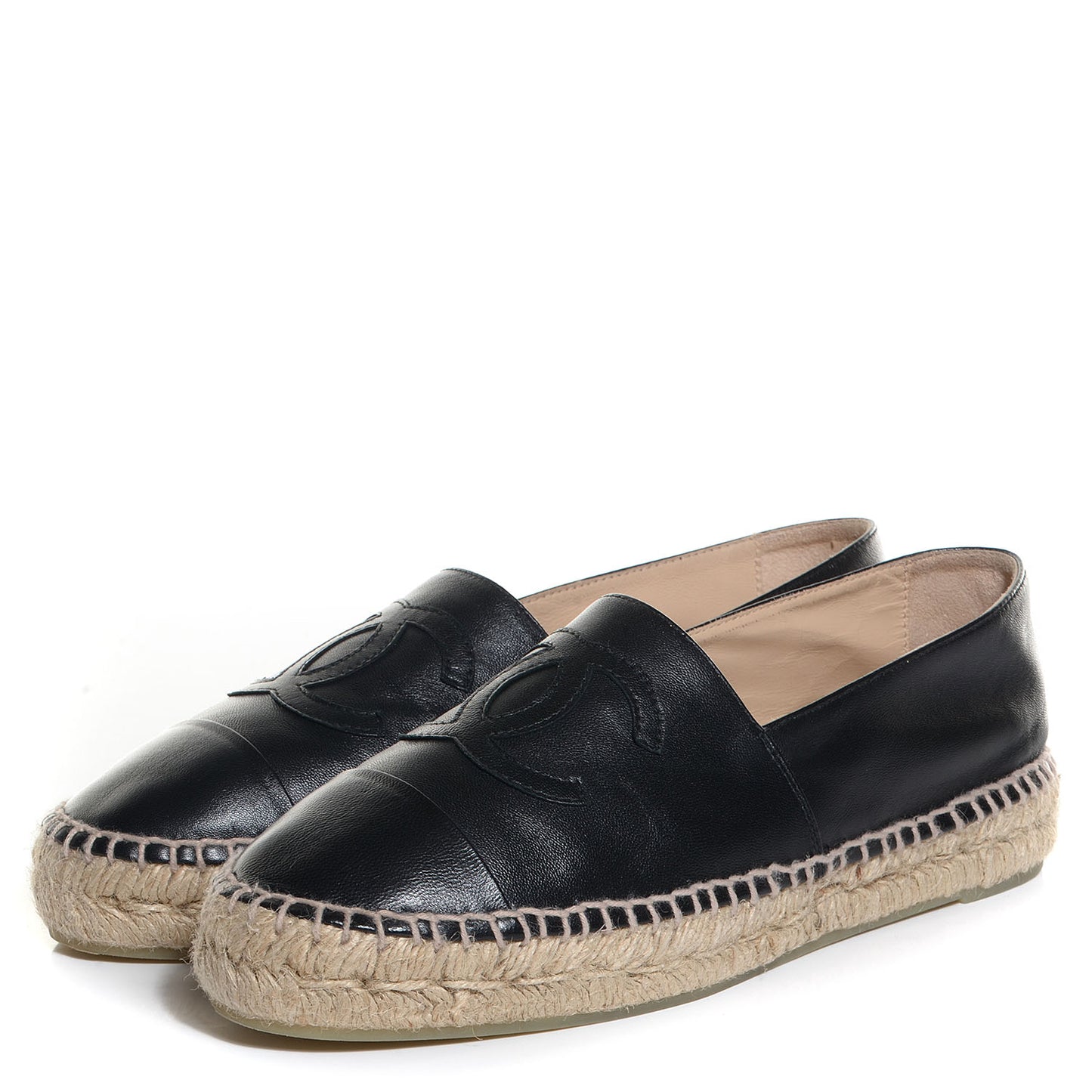 Lambskin CC Espadrilles 39 Black