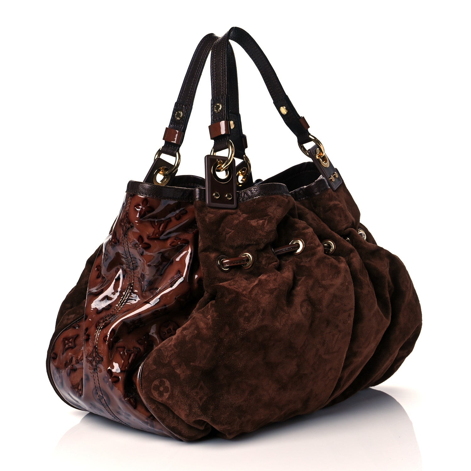 Louis Vuitton Suede Patent Monogram Irene Espresso 3 of 10