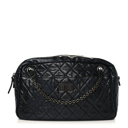 Chanel Metallic Aged Calfskin Quilted Medium Reissue Camera Case Black 1 of 9