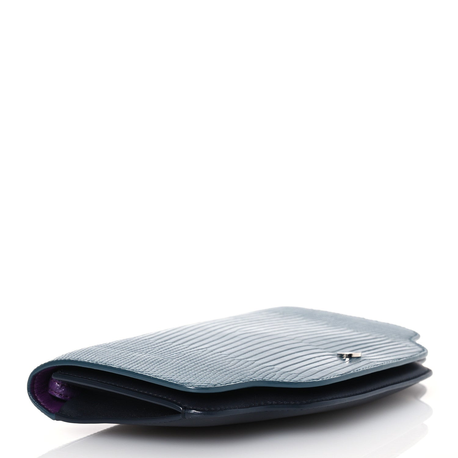 Loro Piana Lizard Crocodile Sesia Clutch Green Black Purple