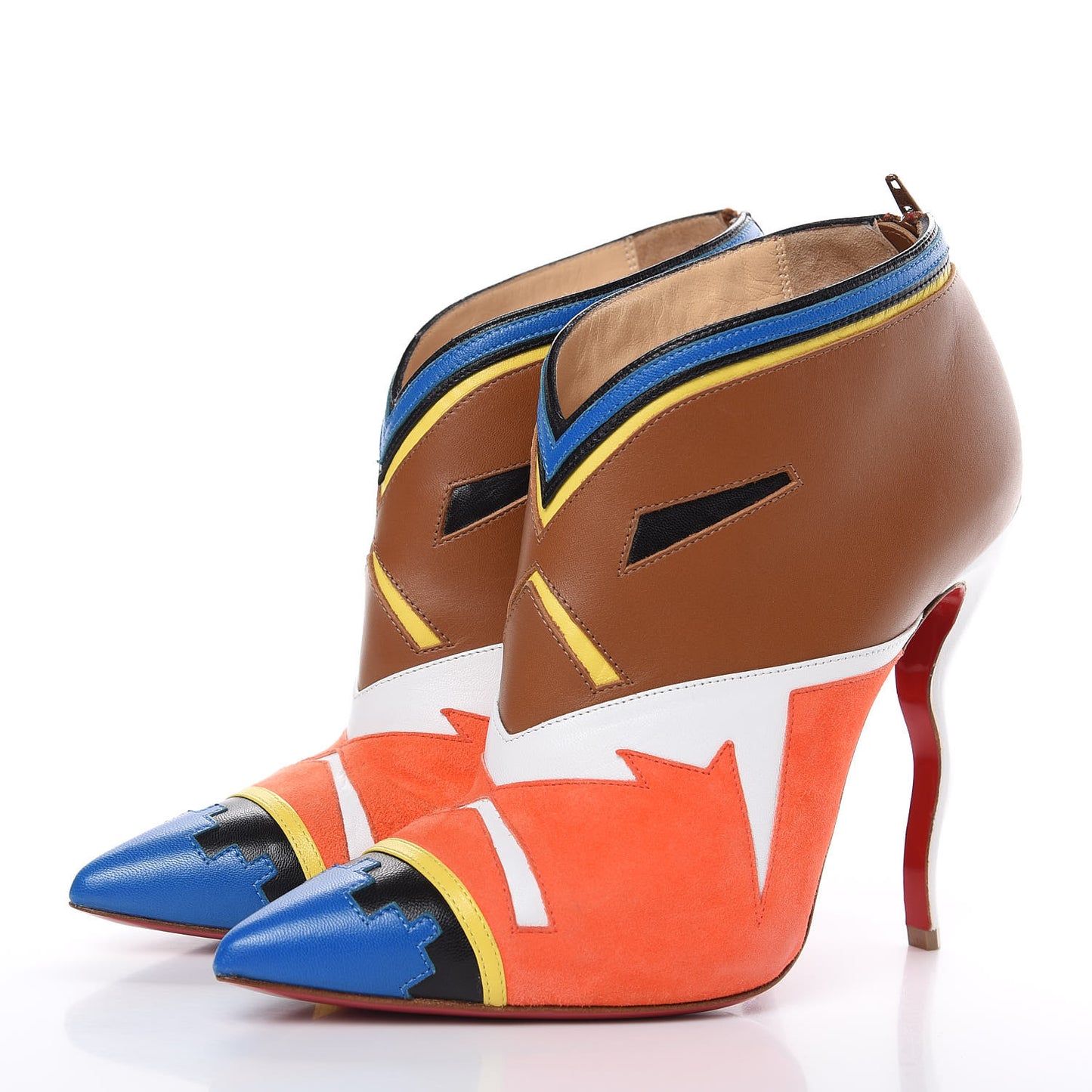 Kid Suede Calfskin Hoputu 120 Booties 37 Blue