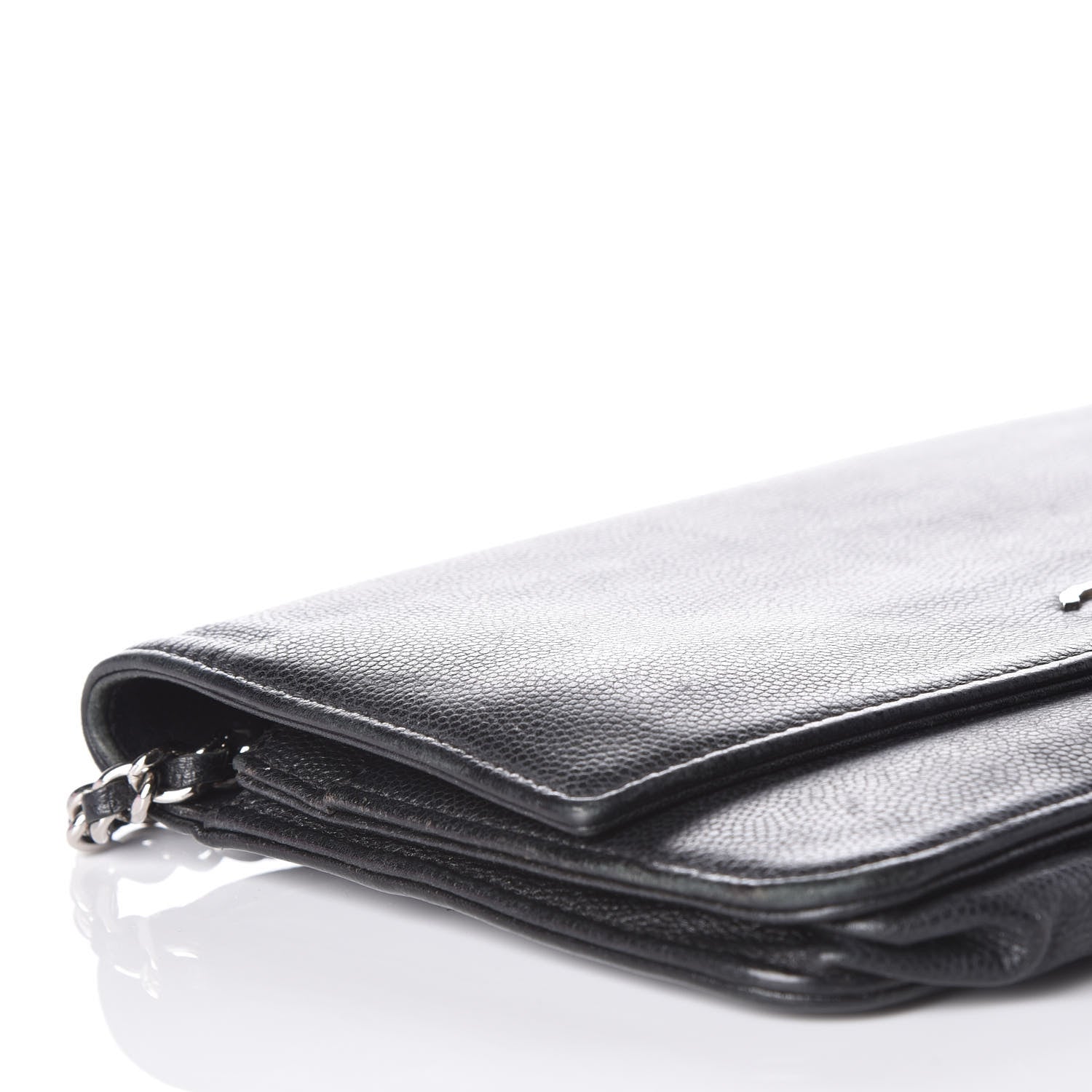 Chanel Caviar Sevruga Wallet On Chain WOC Black 8 of 10