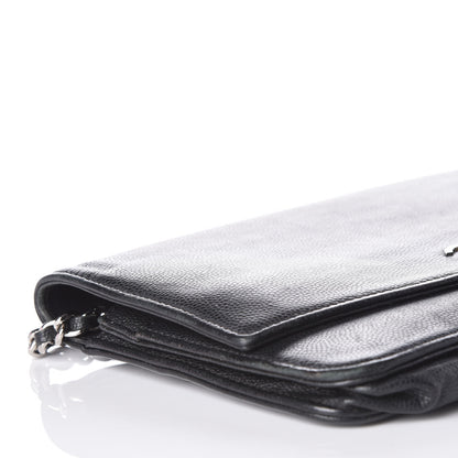 Chanel Caviar Sevruga Wallet On Chain WOC Black 8 of 10