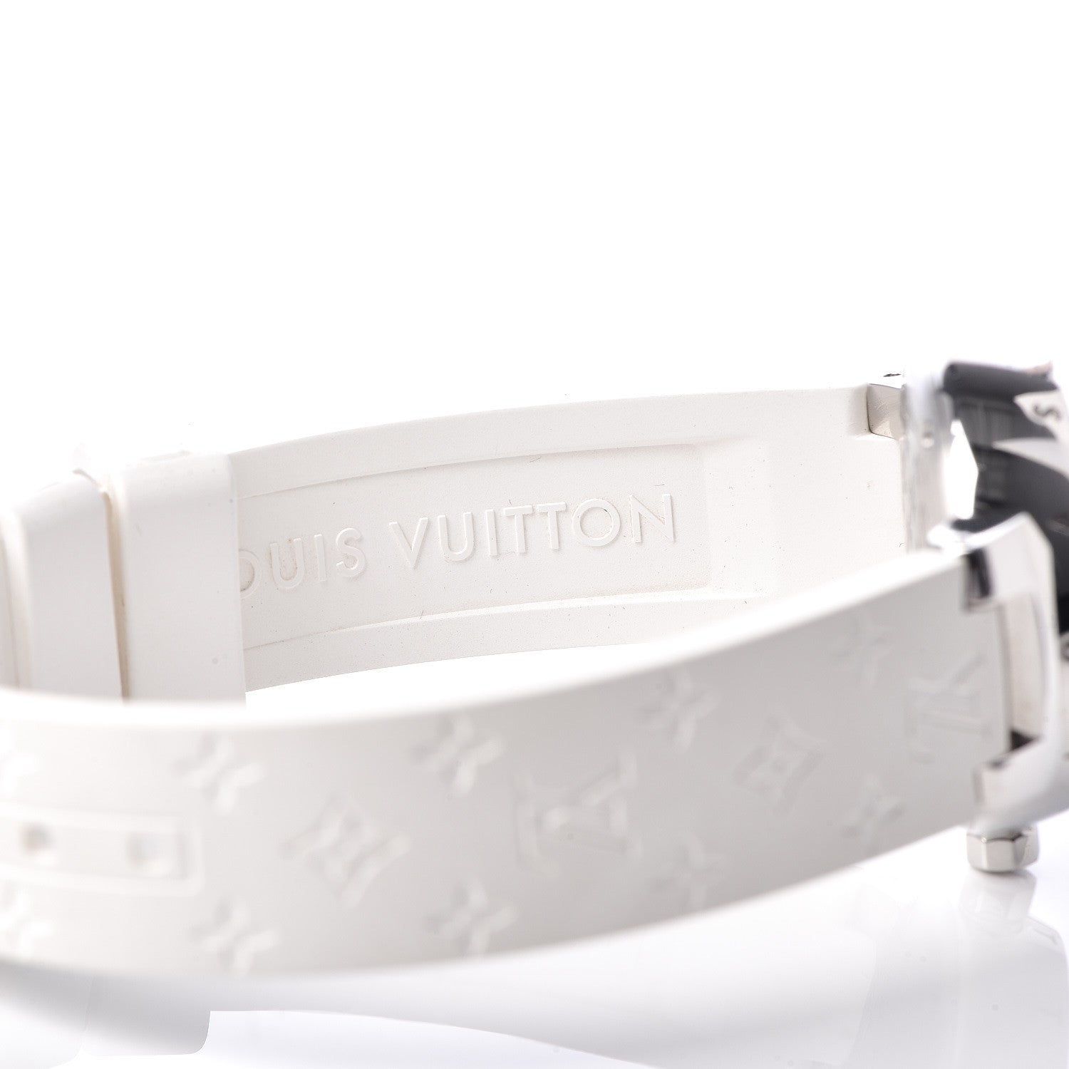 Louis Vuitton Stainless Steel Rubber 28mm Tambour Quartz Watch 7 of 8
