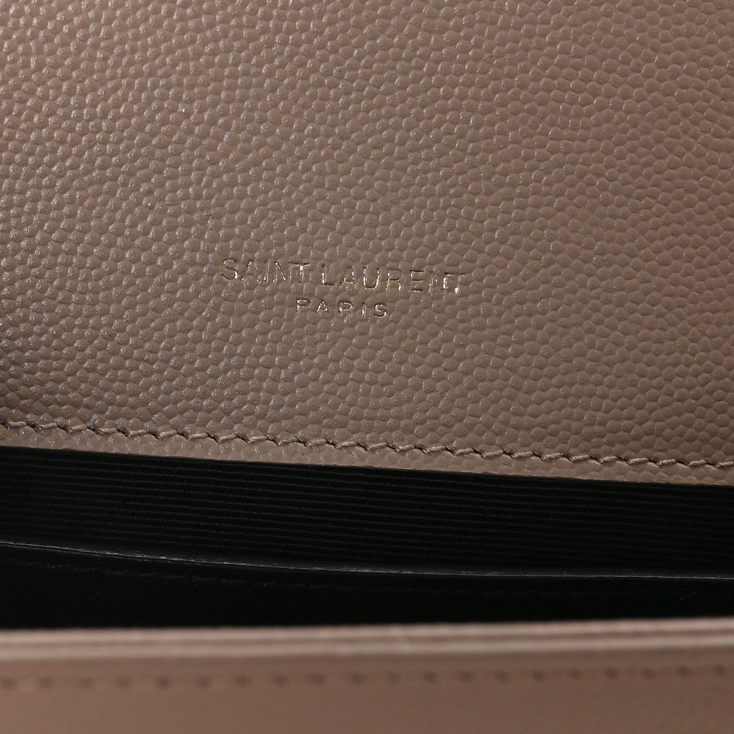 Saint Laurent Grain De Poudre Small Monogram Kate Satchel Dark Beige 6 of 8