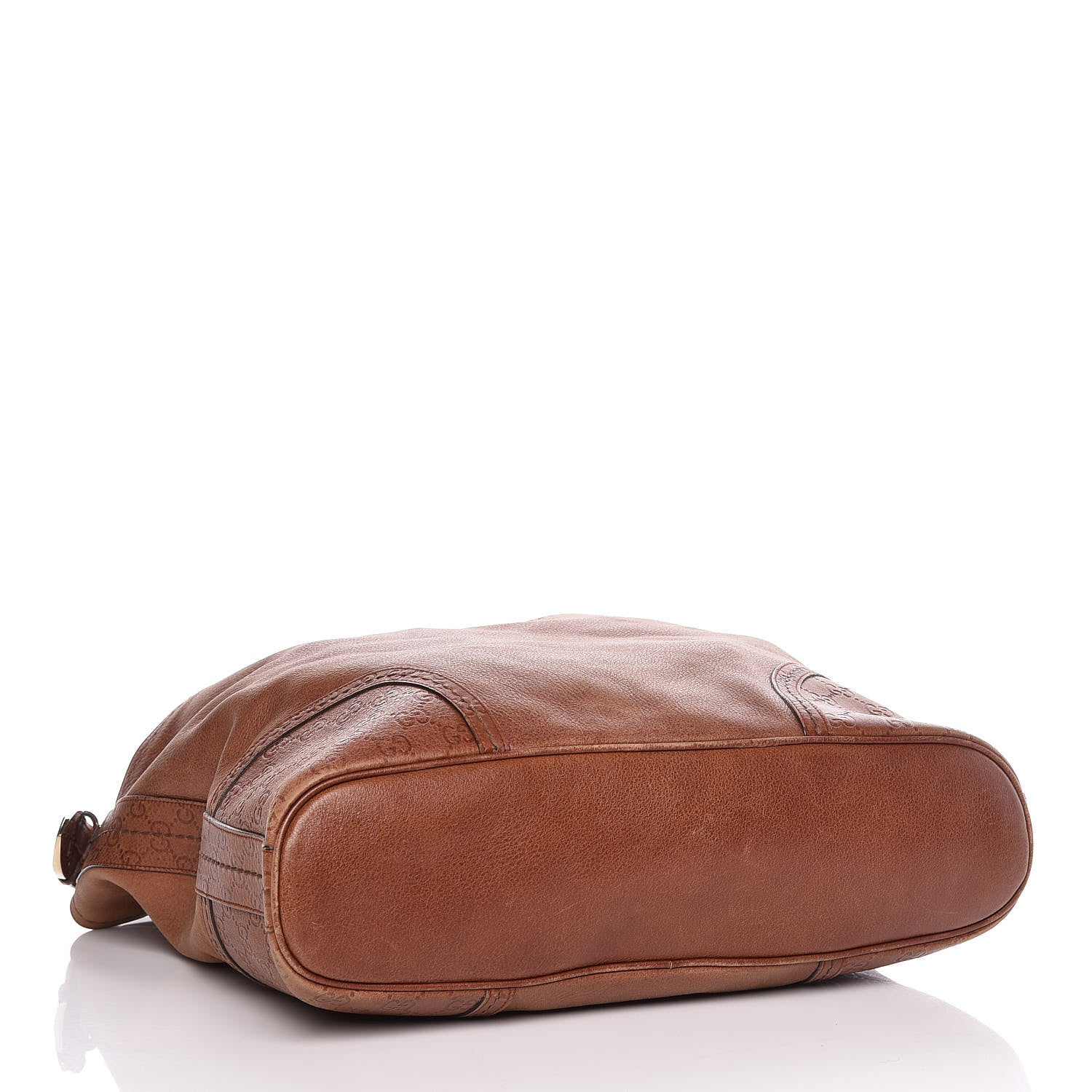 Gucci Calfskin Guccissima Trim Large Signoria Hobo Brown 4 of 19